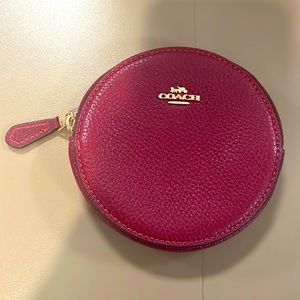 Ruby Red Round Coin Purse
